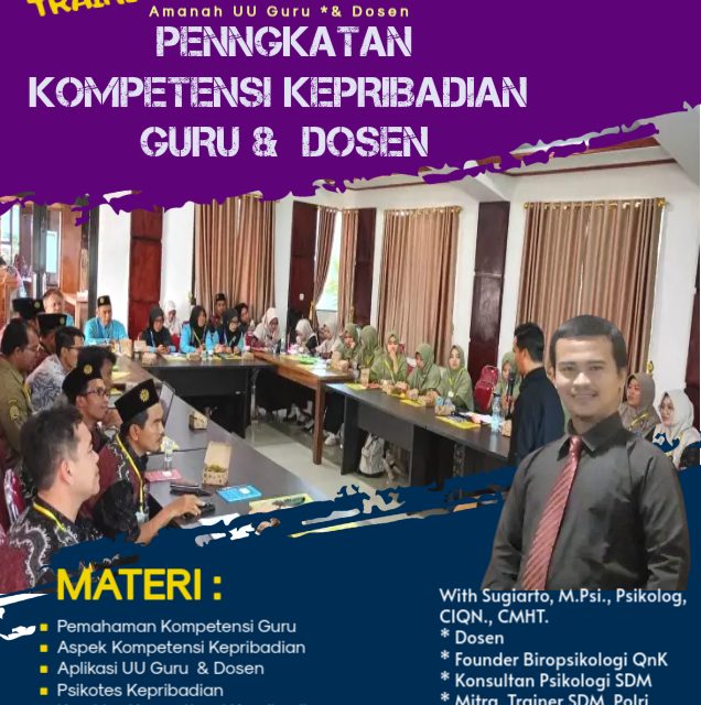 DIKLAT KOMPETENSI KEPRIBADIAN GURU