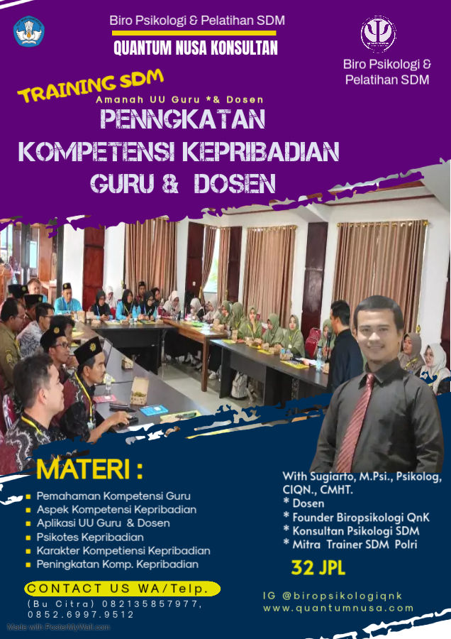 DIKLAT KOMPETENSI KEPRIBADIAN GURU